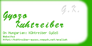 gyozo kuhtreiber business card